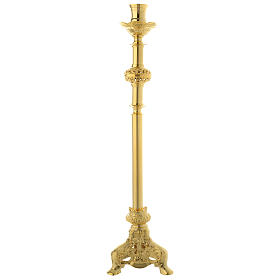 Candle holder 75 cm in gold brass