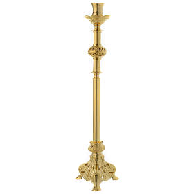 Candle holder 75 cm in gold brass