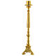 Candle holder 50 cm simple in gold brass s1