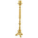 Candle holder 50 cm simple in gold brass s2