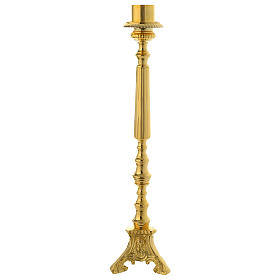Candle holder 50 cm simple in gold brass
