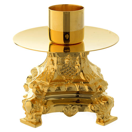 Kerzenleuchter 13cm vergoldeten Messing 2