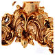 Candle-holder in molten brass 24 cm, 24k golden-plating s5