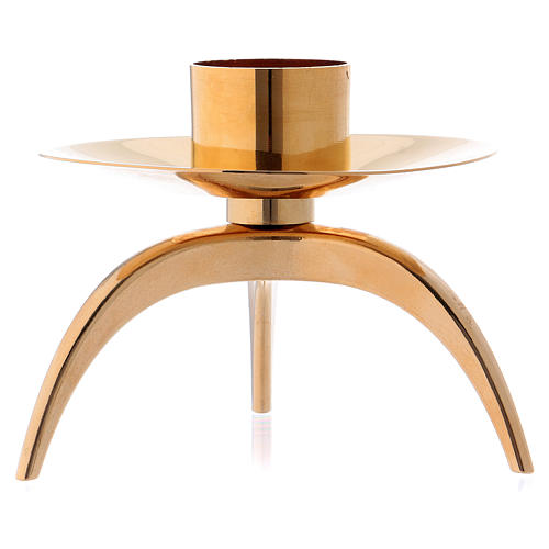 STOCK Castiçal em latão ouro 3