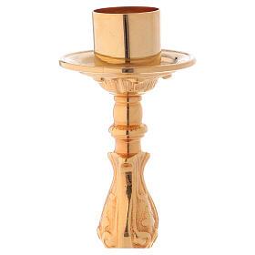 Gold plated candlestick in the rococo style