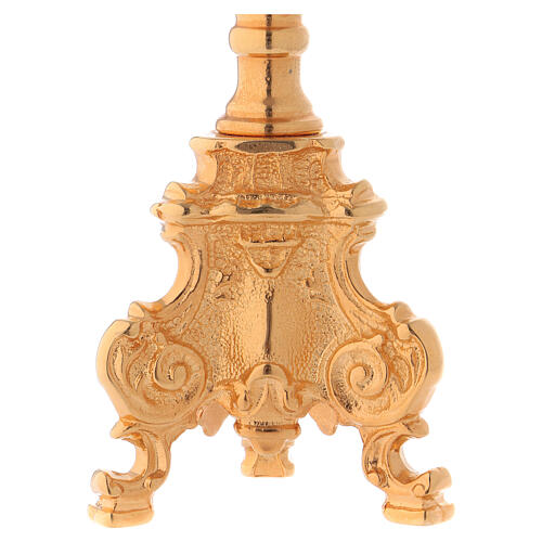 Gold plated candlestick rococo style 3