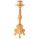 Gold plated candlestick rococo style s1