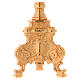 Gold plated candlestick rococo style s3