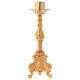 Gold plated candlestick rococo style s4