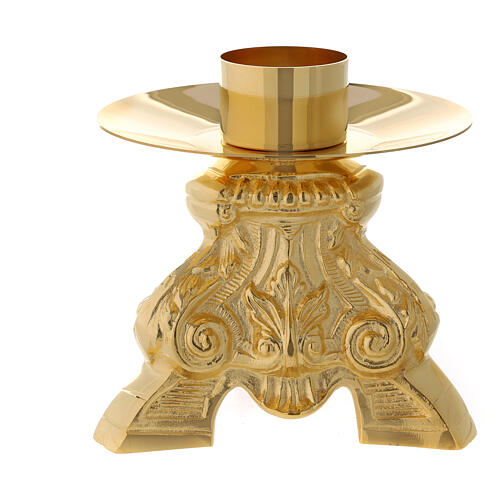 Gold plated brass candlestick 3