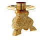 Gold plated brass candlestick s2