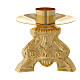 Gold plated brass candlestick s3