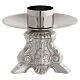 Silver-plated brass candlestick with tripod base s1