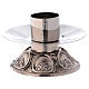 Candle holder in silver-plated brass with tripod s1