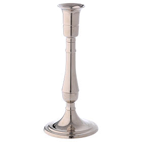 Candleholder 8 in of silver-plated brass