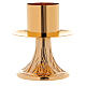 Short candlestick in 24-karat gold plated brass s2