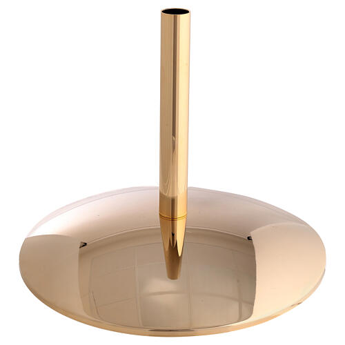 Processional candle-holder in golden brass with extractable base 134 cm 5