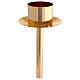 Processional candle-holder in golden brass with extractable base 134 cm s2