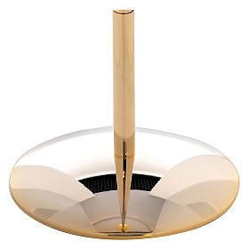 Chandelier de procession laiton doré base amovible 152 cm s3