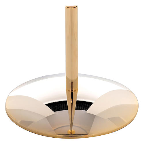 Candeliere processionale ottone dorato base estraibile 152 cm 3