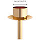 Candeliere processionale ottone dorato base estraibile 134 cm s4