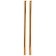 Candeliere processionale ottone dorato base estraibile 134 cm s6