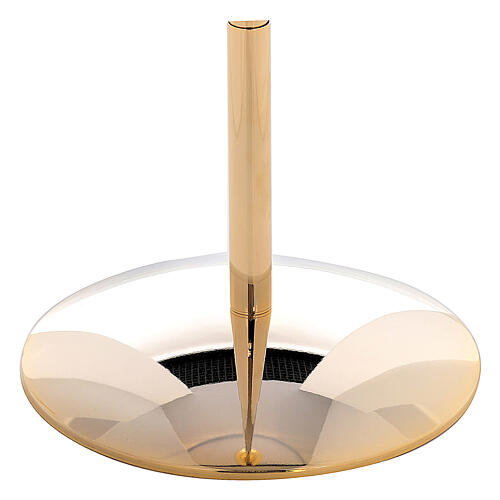 Processional candlestick in gold plated brass removable base 60 in 3