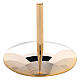 Processional candlestick in gold plated brass removable base 60 in s3