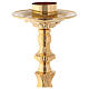 Rococo candlestick of polished brass s2
