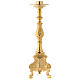 Rococo candlestick of polished brass s3