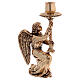 Altar candlestick with angel, resin with old gold finish s2