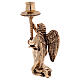 Castiçal de altar anjo resina ouro antigo s6