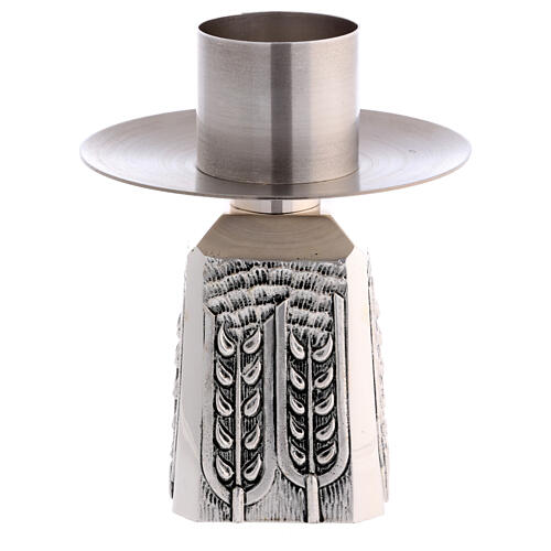 Molina candlestick of silver-plated brass with ears of wheat 2