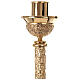 Molina candle holder for Paschal candle, gold plated brass, 50 in s2