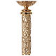 Molina candle holder for Paschal candle, gold plated brass, 50 in s3