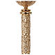 Molina candle holder for Paschal candle, gold plated brass, 50 in s4