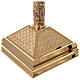 Molina candle holder for Paschal candle, gold plated brass, 50 in s11