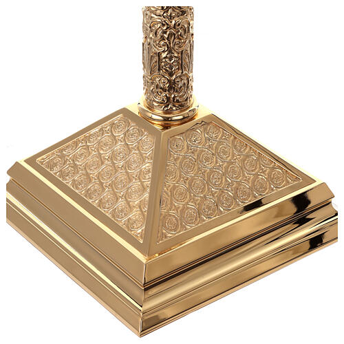 Candelero para cirio pascual latón dorado Molina 120 cm 11