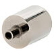 Modern candle socket of silver-plated brass, 1.5 in diameter s3