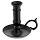 Black iron candle holder, saucer and handle for 2-2.5 cm candles s1