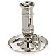 Candle holder, saucer and candle handle 2-2.5 cm in silver-plated brass s2