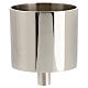 Modern candle socket of silver-plated brass for 2.5 in candle s1