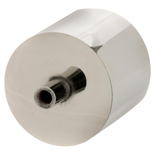 Bocal moderne en laiton argenté bougie diam. 6 cm 3