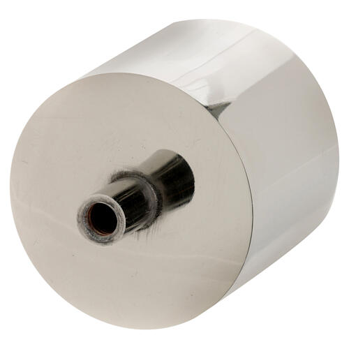 Kerzentülle modern aus versilbertem Messing – Ø 8 cm 3