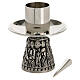 Altar candlestick of silver-plated brass for 1.5 in candles s2