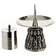 Altar candlestick of silver-plated brass for 1.5 in candles s3