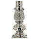 Silver-plated brass candlestick with floral pattern, h 24 in s3