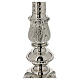 Silver-plated brass candlestick with floral decoration h 60 cm s3