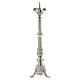 Silver-plated brass candlestick with floral decoration h 60 cm s5