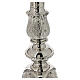 Candlestick with leaf pattern, silver-plated brass, h 34 in s3